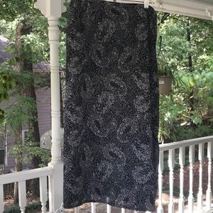 Requirements Black & gray Boho paisley skirt, XL, excellent condition.